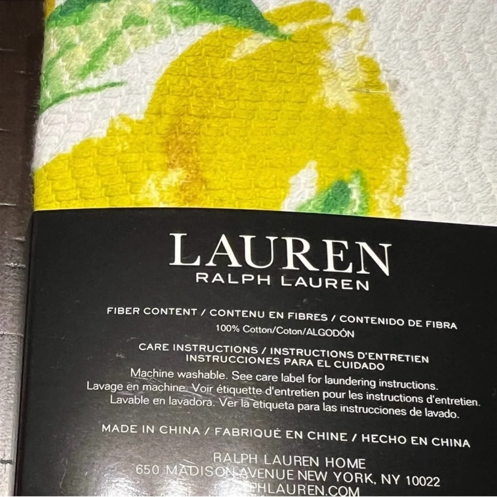 Lauren Ralph Lauren Lemon Kitchen Towels Set of 2